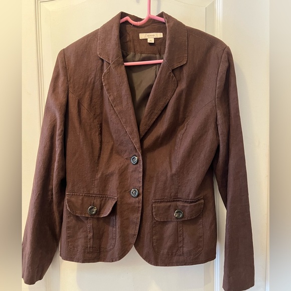 Medina Brown Women's Linen Blazer in size medium - Picture 1 of 7